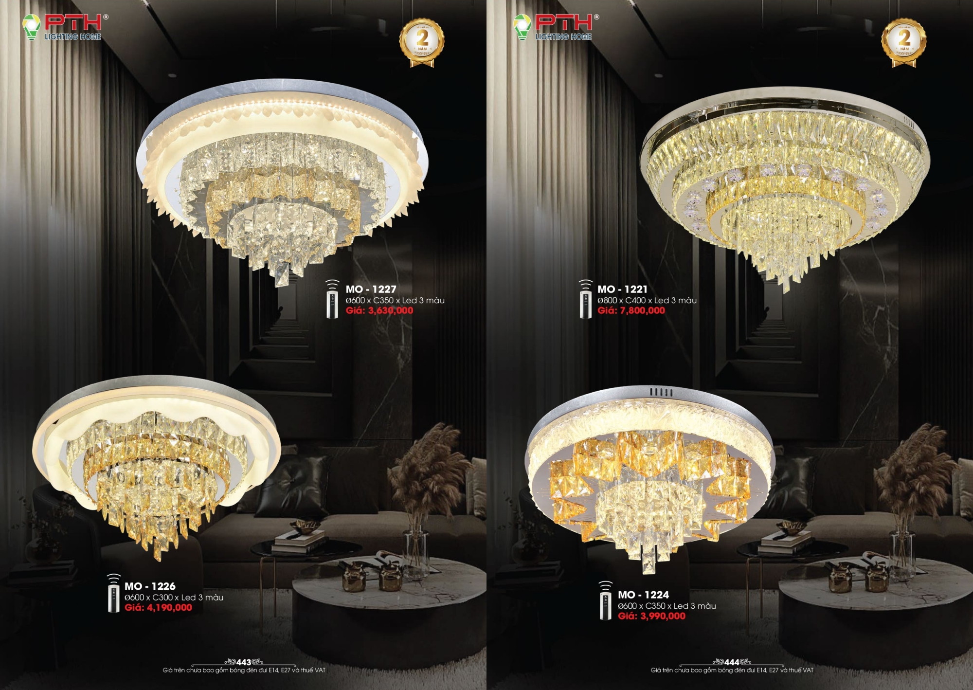 Bảng giá đèn trang trí PTH Lighting Home 2026